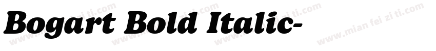 Bogart Bold Italic字体转换